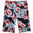 thumbnail image 2 of SSLR Mens Shorts Casual Cotton Floral Hawaiian Shorts Beach Shorts Pants, 2 of 7