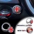 thumbnail image 4 of shiyou-Push Start Button Cover Compatible with Mini Cooper R56 R60 R58 R59 R55 R57 R61 Car Engine Start Stop Button Cover Push Start Stop Button Cover Ignition Ring Cap for Car Accessories(Red Flag), 4 of 4