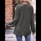 thumbnail image 4 of Camisas de Larga para Mujer, Moda Otoño 2025, Blusas Elegantes e Informales, Blusas Tipo Túnica Plisadas con Cuello Redondo. Gris Oscuro XL, 4 of 10