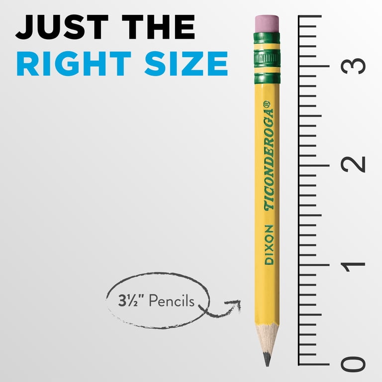Ticonderoga Short Golf Pencils, #2 HB, Yellow, 72 Count photo 3