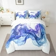 thumbnail image 2 of Erosebridal Modern Watercolor Bedding Sets King Size, Abstract Ombre Comforter Sets with Sheets, Blue Reversible Bed Set, Ultra Soft Room Decorative, 7 Pieces, 2 of 4