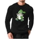 thumbnail image 2 of Amzcrzy - Sudadera Para Hombre, Estilo Informal, Holgada, Elástica, Para Fitness, Para El Hogar, Con Estampado Del Día De San Patricio, Manga Larga Y Cuello Redondo, Color Negro, Xl, 2 of 5