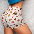 thumbnail image 4 of Lsque Autumn Maple Leaf with Hedgehog Pattern High Waisted Biker Shorts for Women-Tummy Control Fitness Athletic Workout Running Yoga Gym Shorts,Moisture-Wicking-Small, 4 of 9