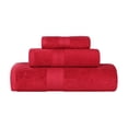 thumbnail image 2 of Superior Eco-Friendly Cotton 3-Piece Assorted Towel Set, Cranberry, 2 of 7