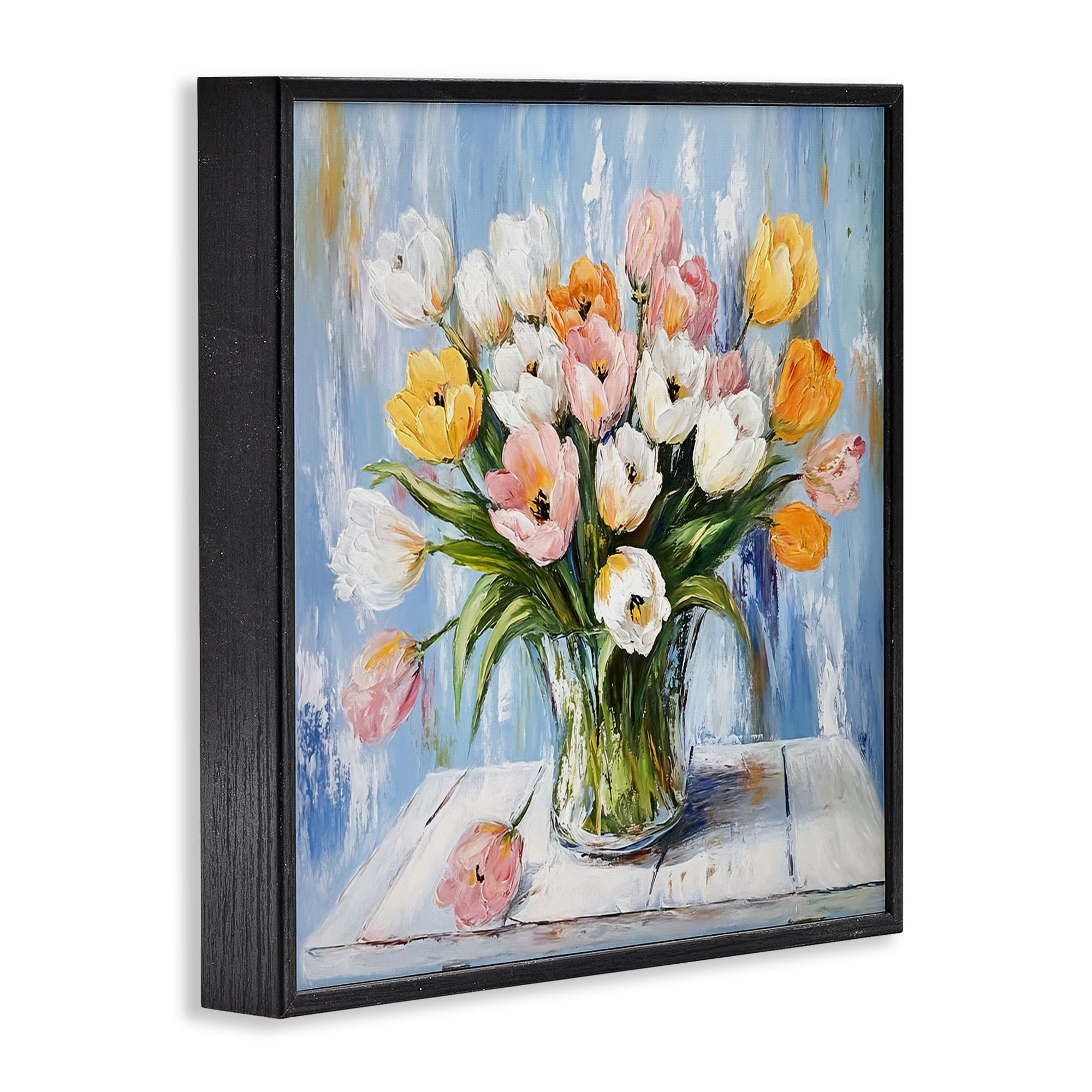Stupell Industries Her Cottage Garden Tulips Black Framed Giclee Art, design by Tina LeCour