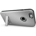 thumbnail image 2 of NAKEDCELLPHONE SILVER SLIM TOUGH SHIELD MATTE ARMOR HYBRID CASE COVER SKIN FOR APPLE iPHONE 6 (4.7"), 2 of 6