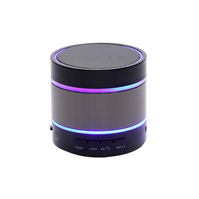 Altavoz Bluetooth con luz LED de 7 colores Altavoz impermeable con sonido estéreo envolvente portátil inalámbrico, plateado sidaley EL5148-02B