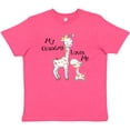 thumbnail image 3 of Inktastic My Grandma Loves Me Giraffe Youth T-Shirt, 3 of 5