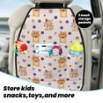 thumbnail image 4 of Cute Lucky Cat Flowers Mats Back Seat Protectors, Car Seat Protector Vehicle Organizers Waterproof Cover Back Seat Cover for Kids with 3 Storage Pockets 2 Pack, 4 of 5