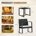 thumbnail image 7 of Homall Patio Furniture Set Outdoor Rocker All Weather PP Rocking Chair with Cushion Set of 3, White, 7 of 7