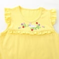 thumbnail image 6 of Leey-World Toddler Girl Clothes 2T 3T 4T 5T Summer Outfits Cotton Sleeveless Tank Tops Shorts Little Girls Clothing Set(Yellow,3-4 Years), 6 of 9