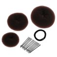 thumbnail image 2 of Women Donut Hair Bun Shaper Horquillas para el cabello Styler Maker café Sunnimix Women Pein Styling Bun Wraps, 2 of 4