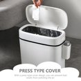 thumbnail image 1 of unbranded Kitchen Trash Can White with Press Lid for Home Easy to Clean and Space Saving, 1 of 8