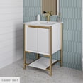 thumbnail image 2 of Modena 24" Freestanding Bathroom Vanity Cabinet without Top in White, 2 of 3