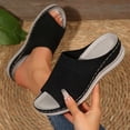 thumbnail image 6 of Wovix Women Trendy Sandals Wedge Shoes Open Toe Platform Walking Slip On Classic Casual Indoor Outdoor Shoes, 6 of 7