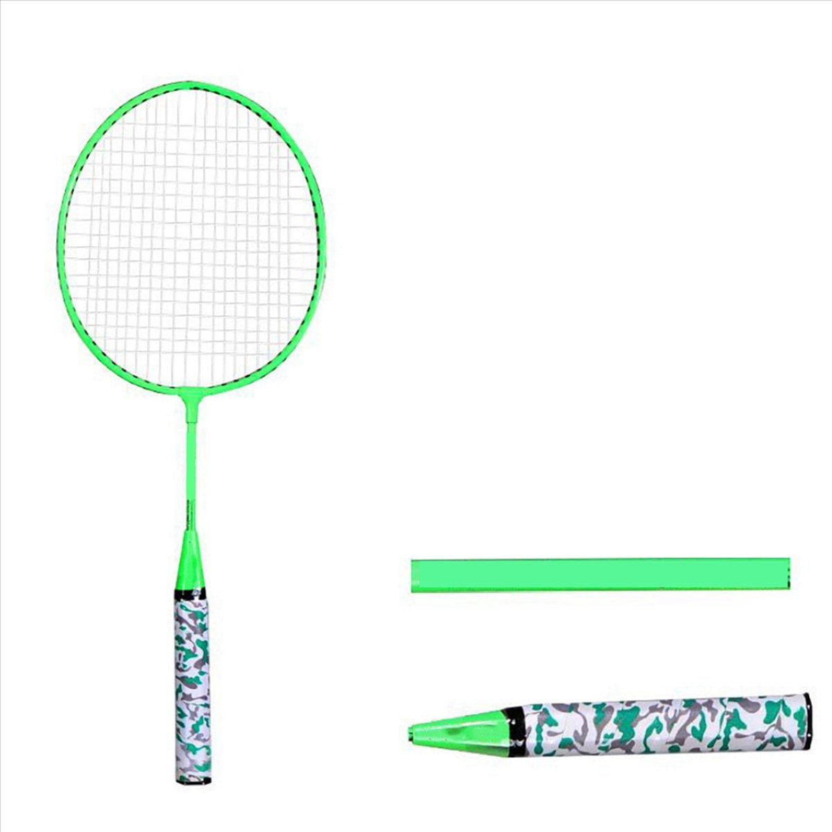 4X Badminton Rackets for Children,Shuttlecocks Racquet Sports Set with 4 Balls for Players Indoor Outdoor Green