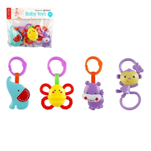 SONAJAS PARA BEBE BABY TOYS CON ARITOS 4 PIEZAS