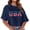 X99 Navy, variant on Confree Womens 4Th Of July Shirts Patriotic Graphic Print Independence Day Short Sleeve Round Neck Tees Summer Fashion Soft Comfortable Women Top Size L Black