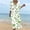 Green, variant on QUNYINEY Floral Dresses for Women Plus Size Midi Beach Casual 3/4 Sleeve A Line Dress Loose Fit Vacation V Neck Dresses