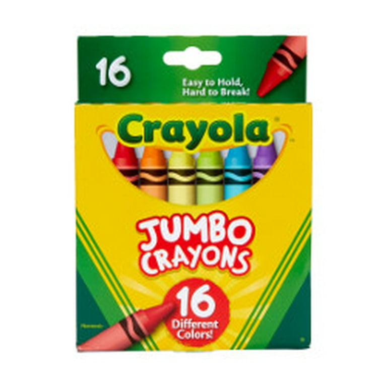 Crayola Jumbo Crayons, 16 Count Assorted Colors, School and Craft Supplies