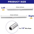 thumbnail image 4 of Unique Bargains 6 Pack Left&Right Handed Thread Swage Lag Screws, Deck Railing Hardware, 4 of 6