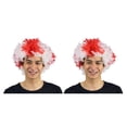 thumbnail image 3 of Vogacara Payaso Peluca Cabello Rizado Pelos sintéticos Aficionados al fútbol Amplia aplicación Fiestas Sombreros Vestir Divertido Inglaterra Inglaterra Tamaño libre 2piezas, 3 of 6