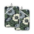 thumbnail image 7 of Yayeee Pot Holders Kitchen Heat Resistant with Pocket 7"x9.8" Cotton Oven Cooking Hot Pads, Dark Floral, 7 of 7