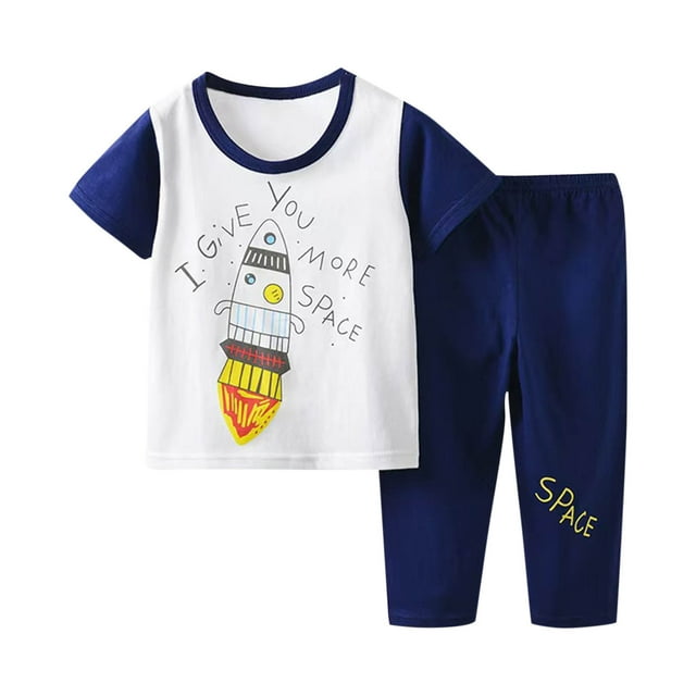 Ensembles d'Été pour Enfants, Ensembles de Tenues pour Filles, Mode Filles et Garçons Hauts Décontractés à Manches Courtes Col Rond Bouton Pantalons Courts Imprimés