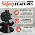 thumbnail image 5 of Gourmia Dual Pour Belgian Waffle Maker, Easy Pour Spout, 5 Shade Settings, Black, 5 of 11