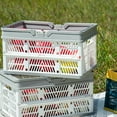 thumbnail image 3 of FELTECHELECTR Portable Foldable Shopping Basket Plastic White and Grey 1Pack, 3 of 7
