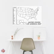 United States Map - USA Poster, US Educational Map - With 2 Letter State Abbreviation - For All Ages, Kids to Adults - Home, School, Office - Printed on 110lb Card Stock - 12 x 18 Inches - 10 Per Pack
