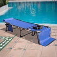 thumbnail image 6 of VEIKOUS Portable Tanning Chair, 5-Position Adjustable Sunbath Lounge Chair w/Face & Arm Hole, Pillow & Pocket, Blue, 6 of 12