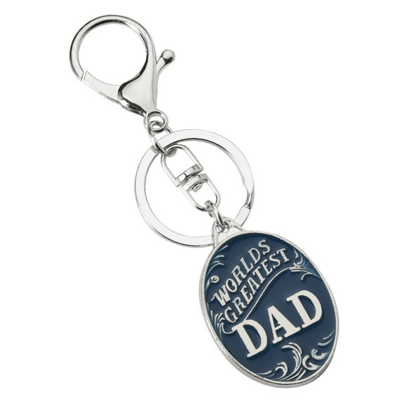 Dad Keychain Gifts for Father Birthday Gift for Step Bonus Dad Fathers Father's Day Gifts for Father Worlds Createst Dad Keychain for Daddy Navy Blue Keychains for Dad Appreciation Gifts for Father