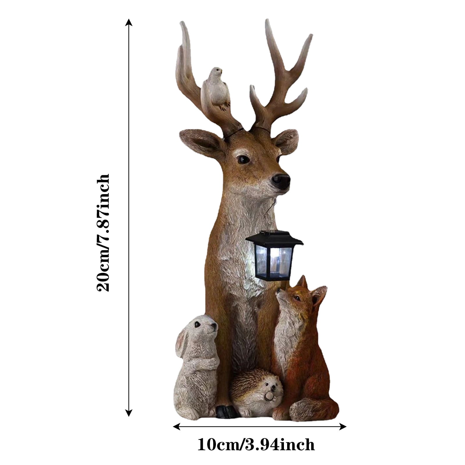 Solar Powered Animal Sculpture Garden Lamps Outdoor Decorative Lighting For Yard And Patio Energy Efficient Figurine Statue