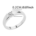 thumbnail image 3 of BAYAIXZ Classic Platinum/Rose Gold Plated Round Brilliant Cut Cubic Zirconia Solitaire Wedding Engagement Rings (Silver,11), 3 of 6