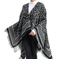 thumbnail image 1 of Coofit Foulard Poncho Foulard Pashmina Chaude Ouverte devant pour Femmes Dames, 1 of 10