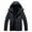 Black, variant on Men's Fleece Lined Winter Jacket Water Repellent Windbreaker Outdoor Warm Snow Coat with Detachable Hood