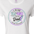 thumbnail image 4 of Inktastic Suicide Prevention- I Wear Teal and Purple for My Dad Women's T-Shirt, 4 of 5