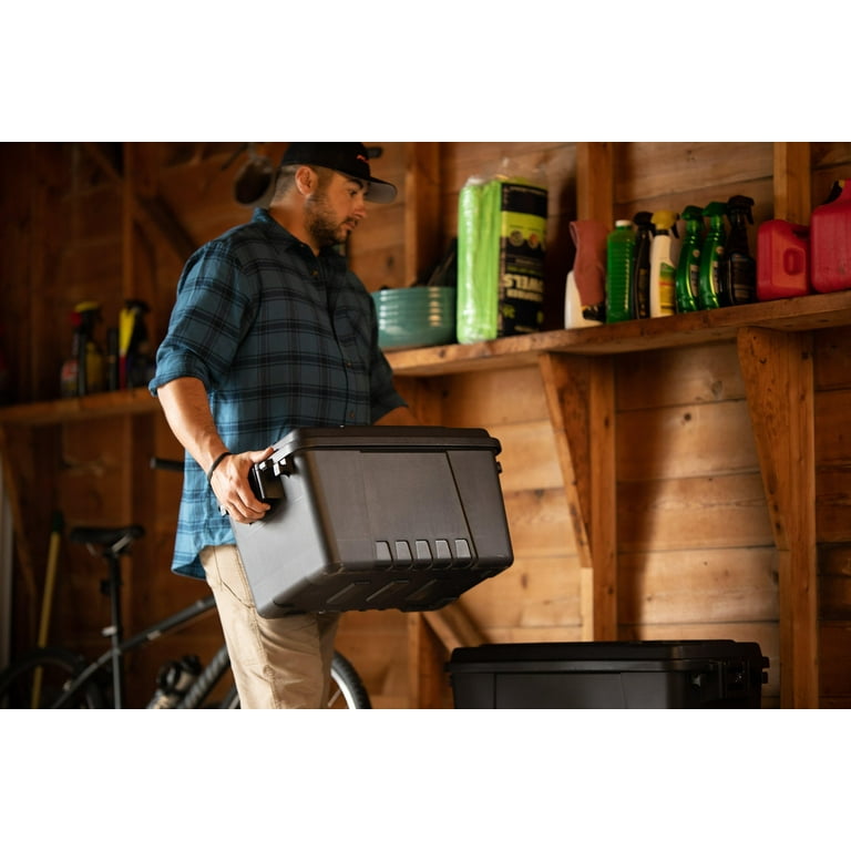 Plano Sportsman s Trunk Black 14 Gallon Lockable Storage Box Walmart