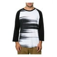 thumbnail image 2 of Ezekiel Mens The Blurred Lines Raglan Graphic T-Shirt, White, Small, 2 of 2