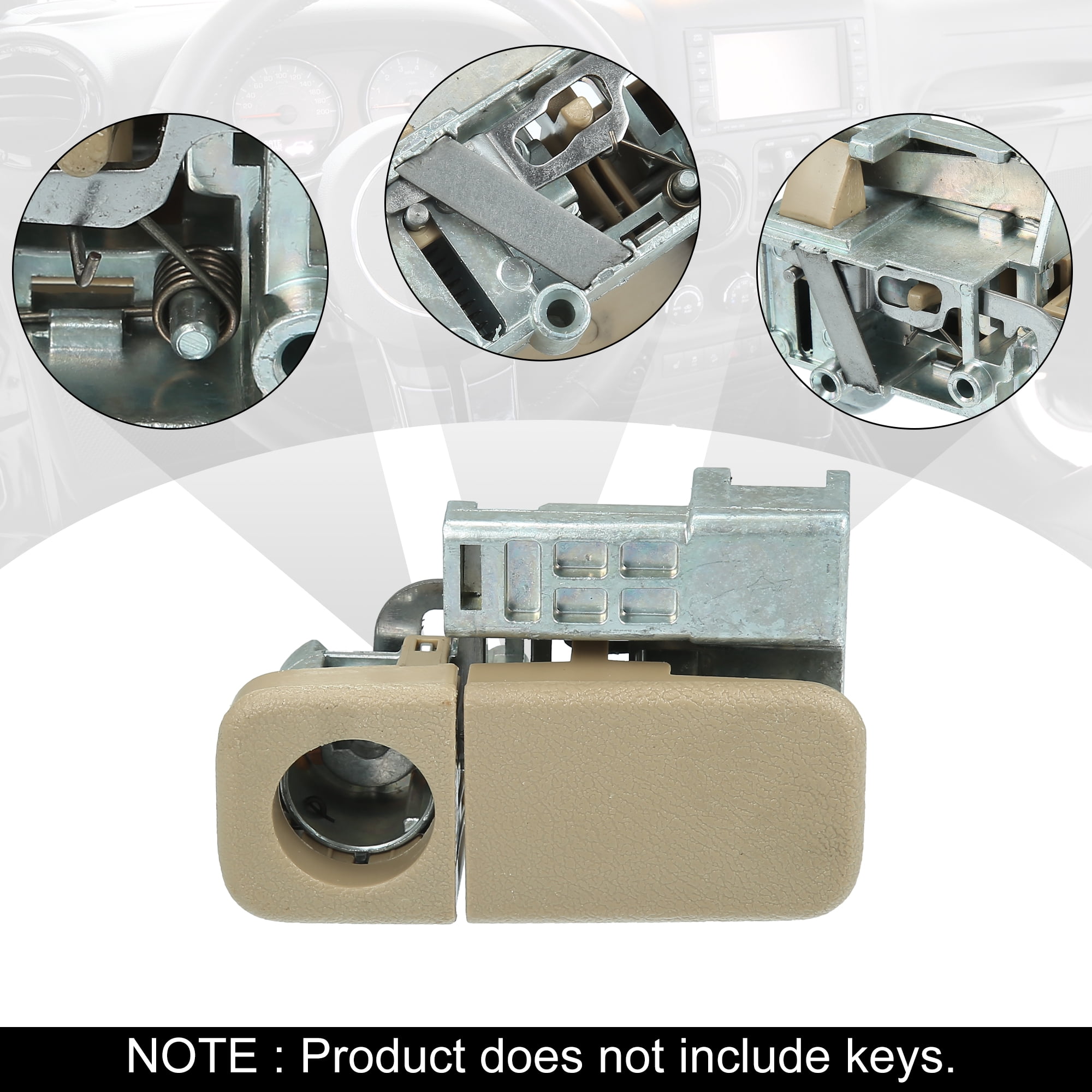 Unique Bargains Beige Glove Box Latch Handle for Honda CR-V 2007-2011 Replace 77540-SWA-A01ZB Car Interior Accessories