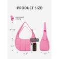 thumbnail image 3 of XINLANER Small Crescent Puffer Purse Shoulder Bag for Women Nylon Quilted Purses Bag Adjustable Shoulder Strap Puffy bag, 3 of 5