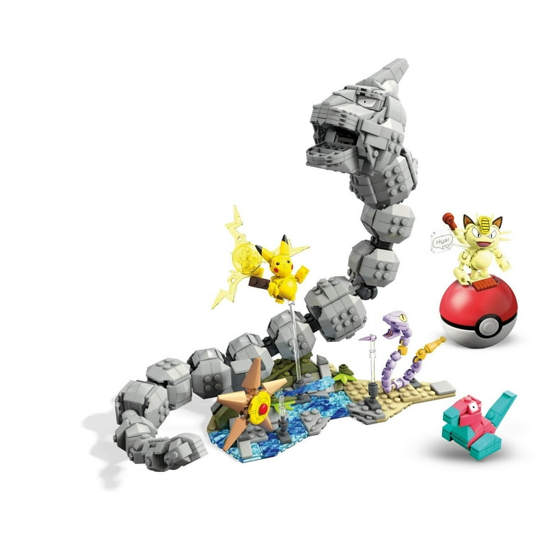 BNIB Onix Super Battle Mega Construx Pokemon Meowth Ekans Staryu Pikachu  Porygon