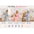 thumbnail image 6 of Aezemi Women Winter Hoodie Long Robes Plaid Fashion Thick Fleece Quick Dry Shower Bathrobe with Pockets Long Sleeve Tie Front Mid-Length Home Sleepwear Pajamas, 6 of 8