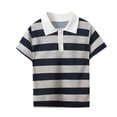 thumbnail image 1 of RXIRUCGD 2025 Vêtements d'Été pour Enfants T-shirt à Manches Courtes Col Rabattu Décontracté Polyvalent, 1 of 2