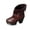 Brown, variant on Womens Platform Ankle Boots Chunky Block High Heel Lug Sole Side Zipper Comfortable Casual Shoes Black Size 7.5