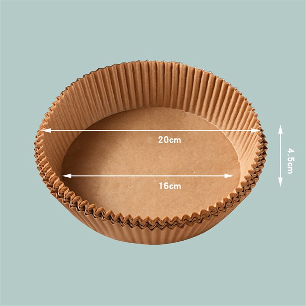 100PCS Disposable Air Fryer Liners Paper, Non-stick Air Fryer Paper, Baking Paper for Air Fryer Oil-proof, Water-proof, Parchment for Baking Roasting Microwave