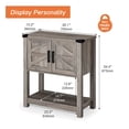thumbnail image 5 of Wampat Modern Farmhouse Buffet Cabinet, Wood Sideboard with Cabinet & Open Storage for Living Room, 5 of 6