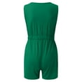 thumbnail image 5 of TAIAOJING Women Casual Jumpsuits Summer Shorts Jumpsuit Plain Scoop Neck Button Down Sleeveless Tank Top Rompers With Pockets, 5 of 5