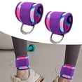 thumbnail image 1 of 2 piezas as de tobillo para la máquina de cable D Anillo D para Glute Trenquel Fitness Gym Púrpura, 1 of 8
